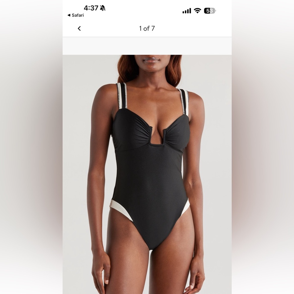 Boamar Carla notched one piece swim suit